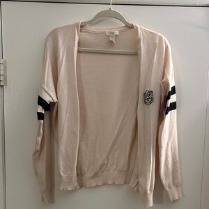 Forever 21 Cream Cardigan with Black Stripes